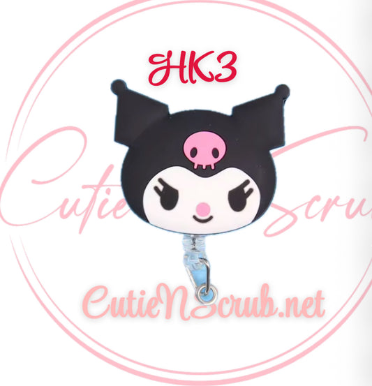 Black&Pink Hello Kitty Badge HolderHK3