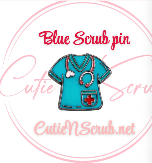 Blue Scrub pin