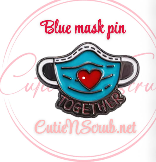Blue mask pin